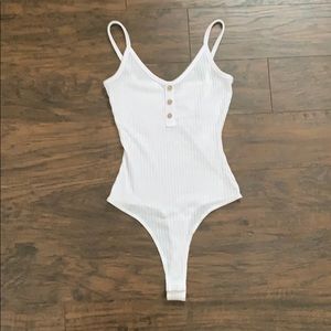 COPY - White ribbed bodysuit with buttons :)